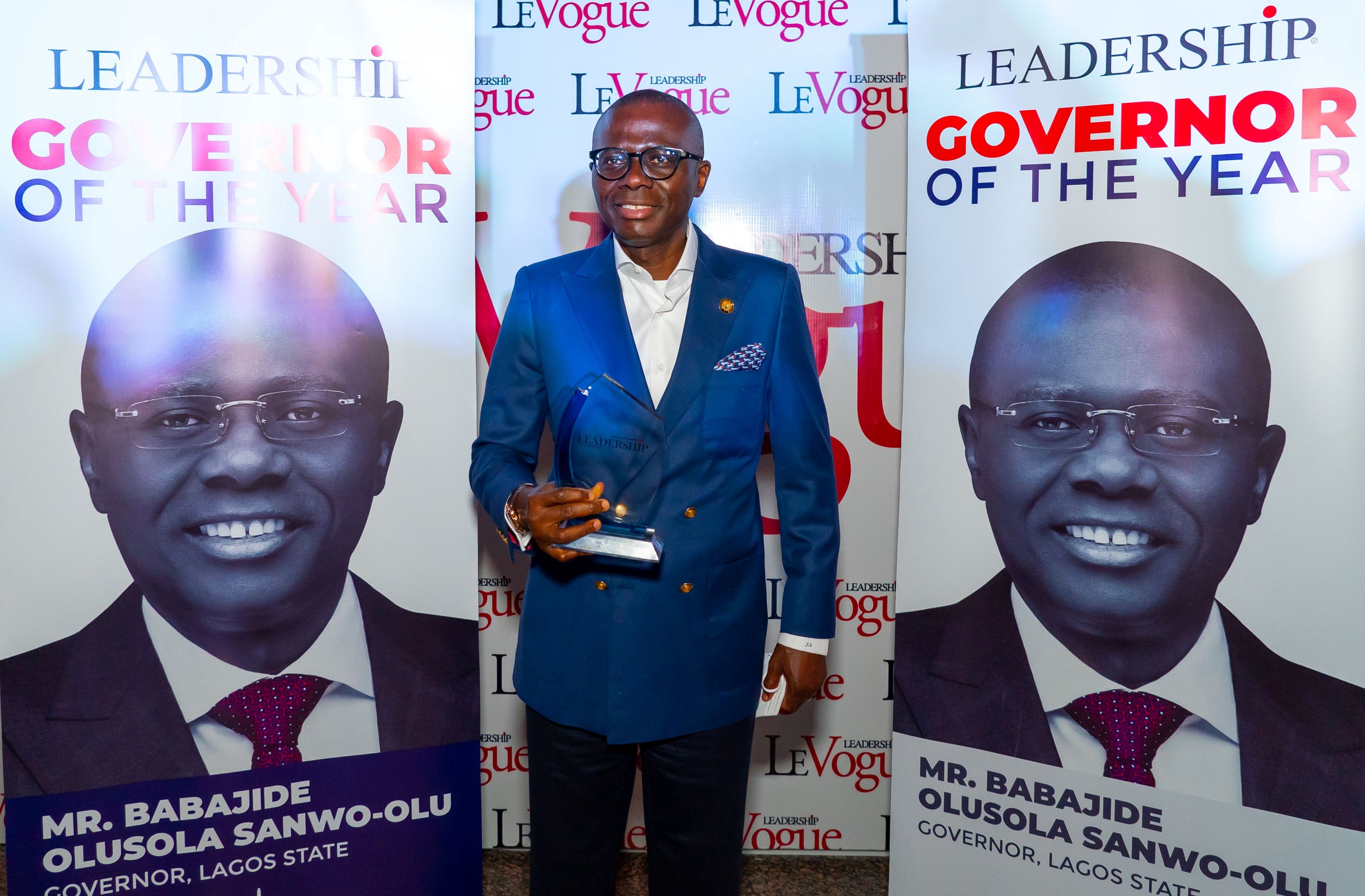 SANWO-OLU RECEIVES LEADERSHIP GOVERNOR OF THE YEAR, SAYS AWARD MARKS LAGOSIANS’ RESILIENCE